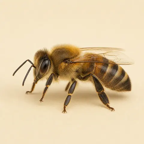 Close-up of a honey bee