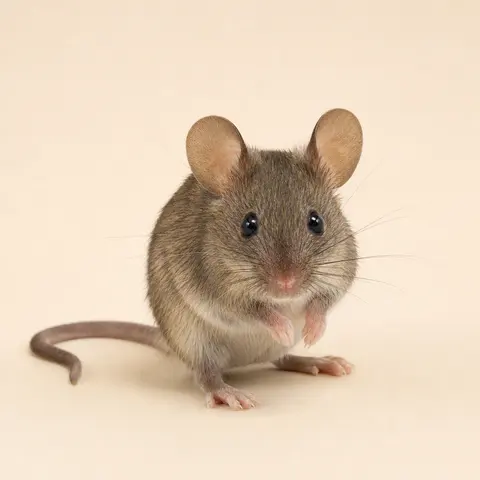 House mouse with large round ears